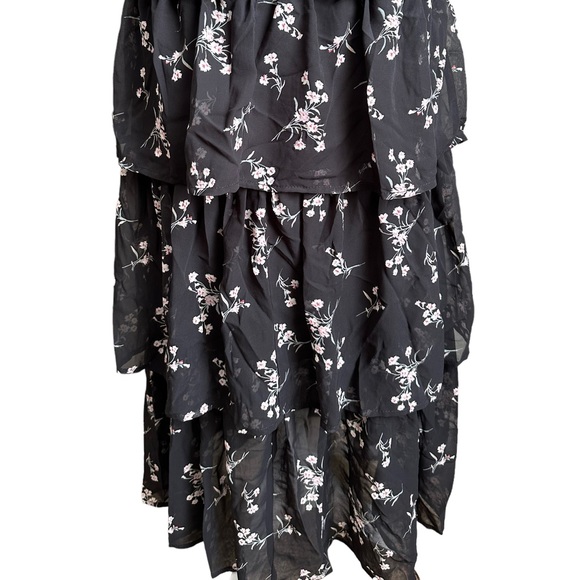 Mimi China Floral Tiered Layered Dress Size Medium - Picture 9 of 17